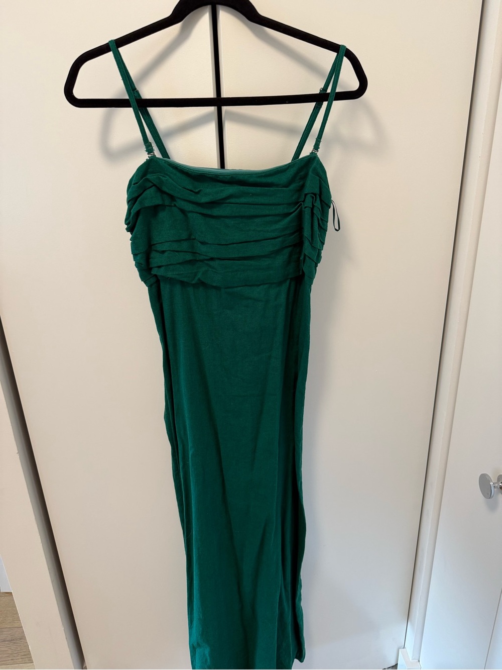 Abercrombie & Fitch Emerald Green Maxi Dress with Double Straps